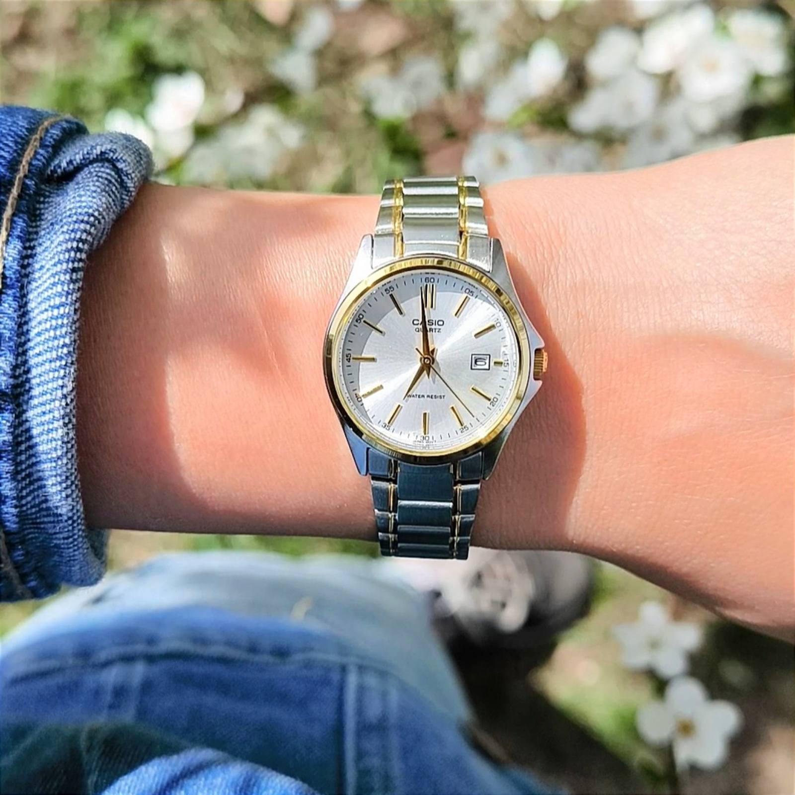 Наручний годинник жіночий Casio LTP-1183G-7A d 28 мм Срібний/Золотий циферблат (LTP-1183G-7A) - фото 7