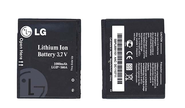 Аккумулятор для смартфона LG LGIP-580A KF700 3,7V 1000 mAh 3,7 Wh Black Аккумулятор для смартфона LG LGIP-580A KF700 3,7V 1000 mAh 3,7 Wh Black