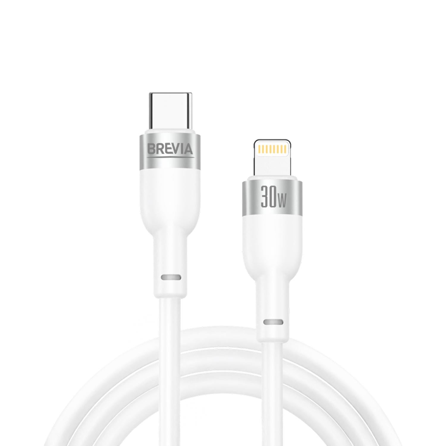 Кабель Brevia Type-C to Lightning 30W box 1,2 м Белый (52120WCLC1)