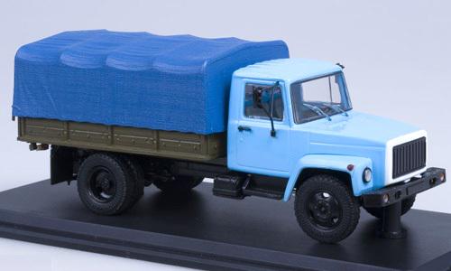 Машинка ГАЗ -33073 з тентом модель вантажівки 1:43