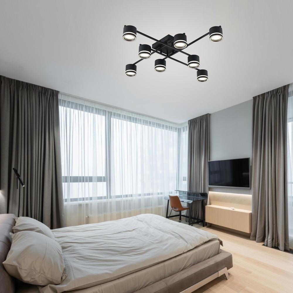 Люстра з 8 лампами ESLLSE GELA GX53 820x820x140 мм Чорний (10521-1) - фото 8