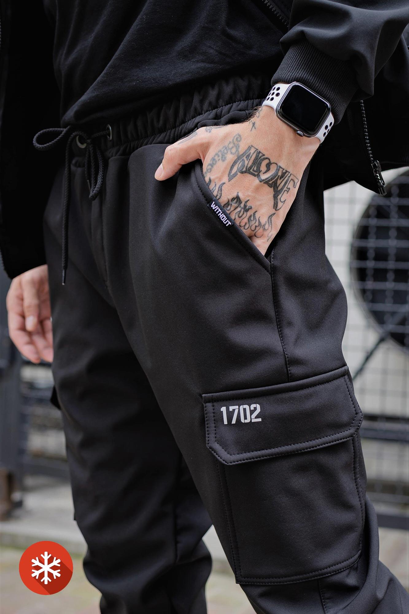 Брюки-карго утеплені Without Brand Reflective Softshell man 4XL Black (4XL8049047) - фото 6 Брюки-карго утеплені Without Brand Reflective Softshell man 4XL Black (4XL8049047) - фото 6