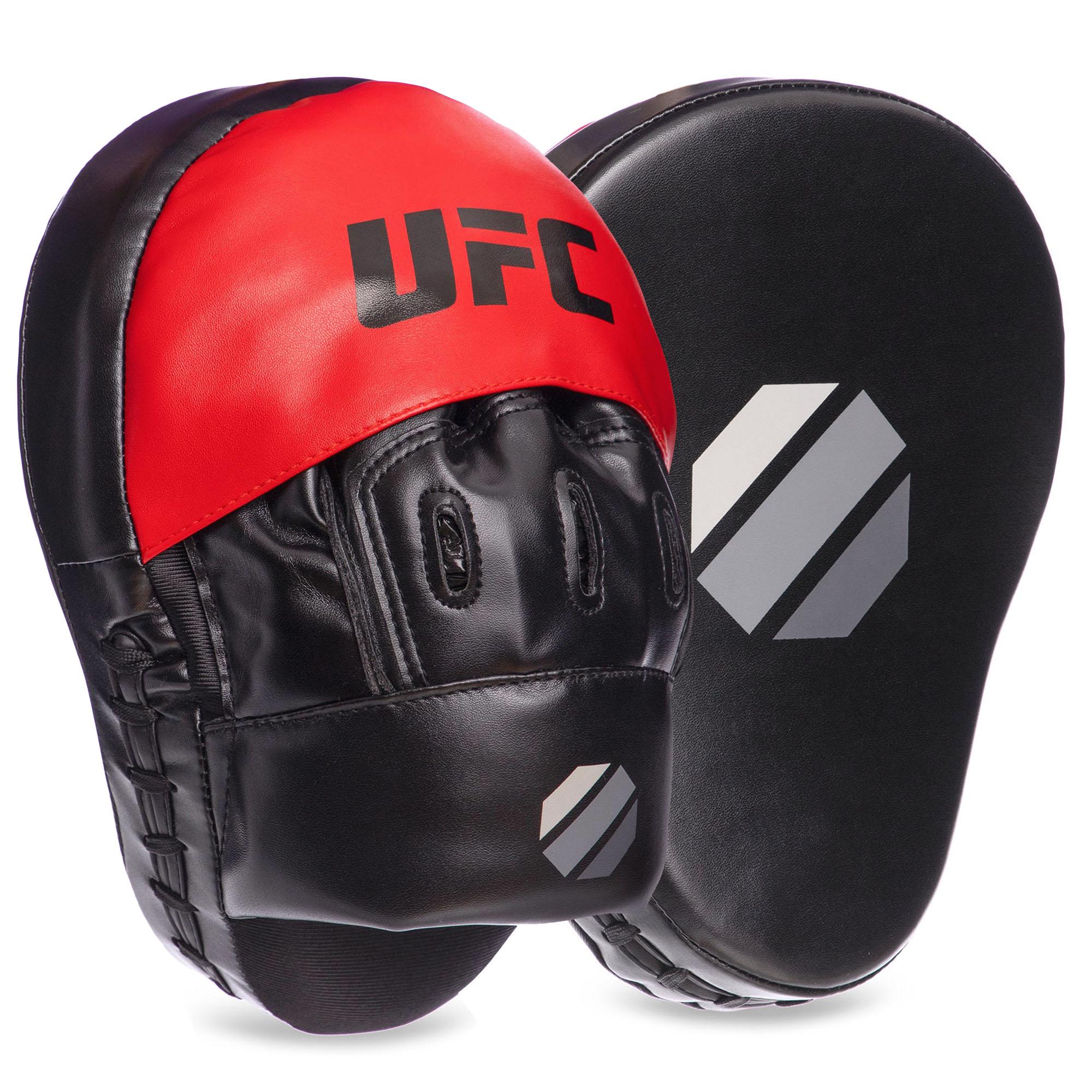 Лапа изогнутая для бокса и единоборств UFC UHK-69754 26x19x15,5 см 2 шт. Черно-красный