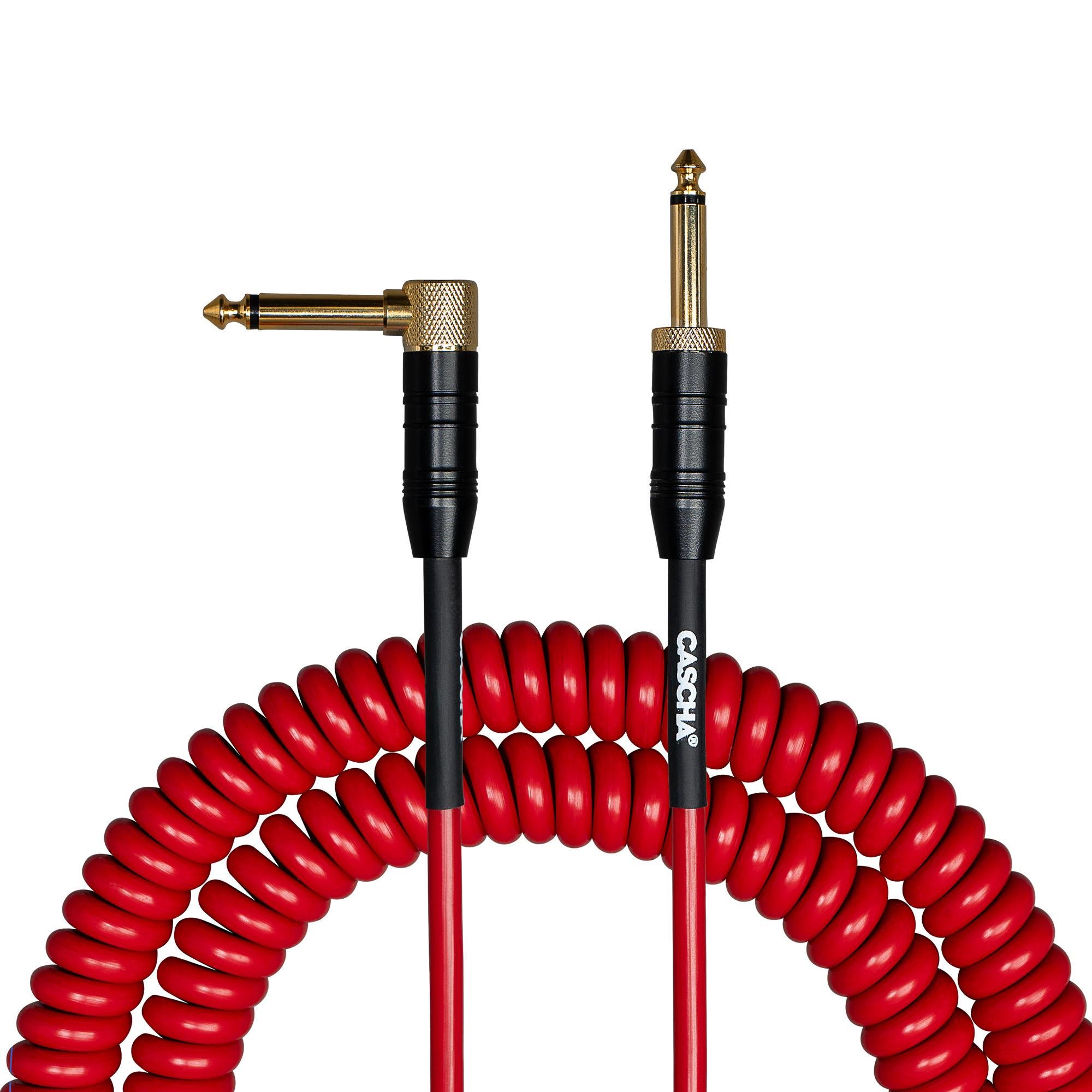 Кабель инструментальный Cascha CCA-G2RD6 Advanced Line Guitar Cable Curly 6 м Red (67299)