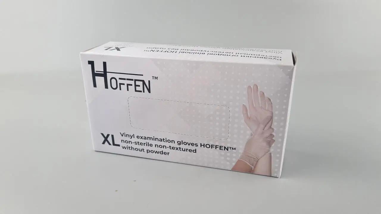 Перчатки HOFFEN прозрачные виниловые XL (34113194)