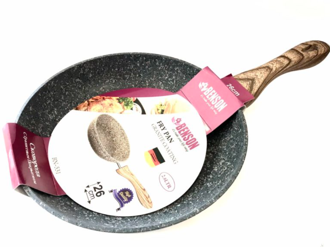 Сковорода Benson BN-531 антипригарное гранитное покрытие 26 см (BSKK-012)