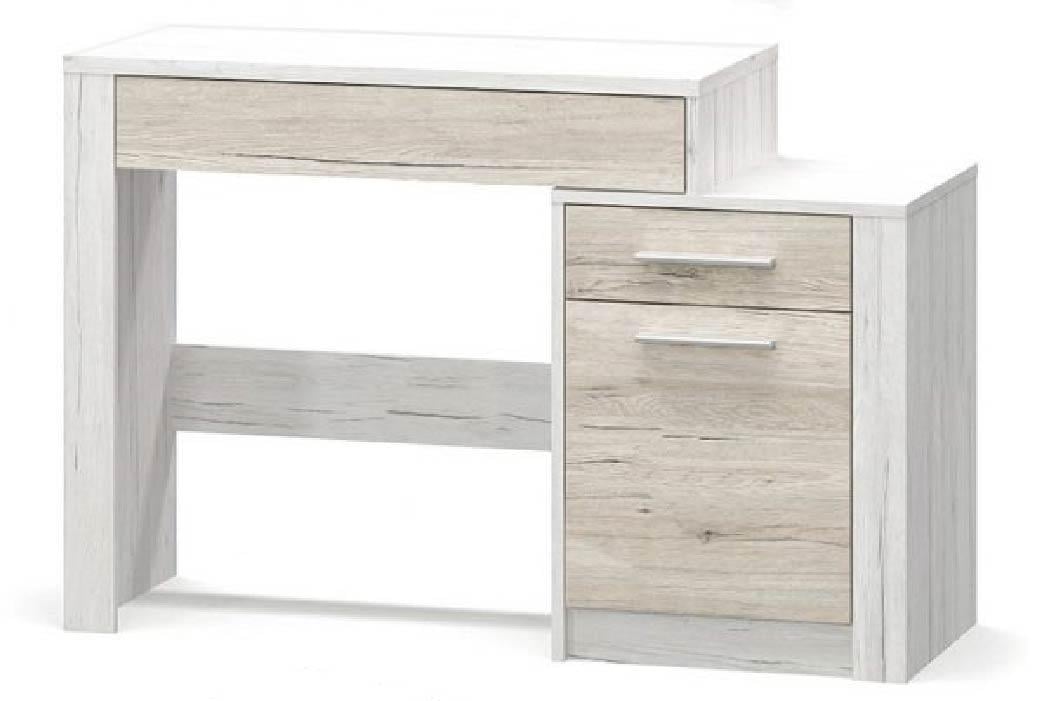 Туалетний столик Мебель-Сервіс Кім з дзеркалом 114,3х39,7х170 см Дуб кари білий/Сан-рено - фото 4