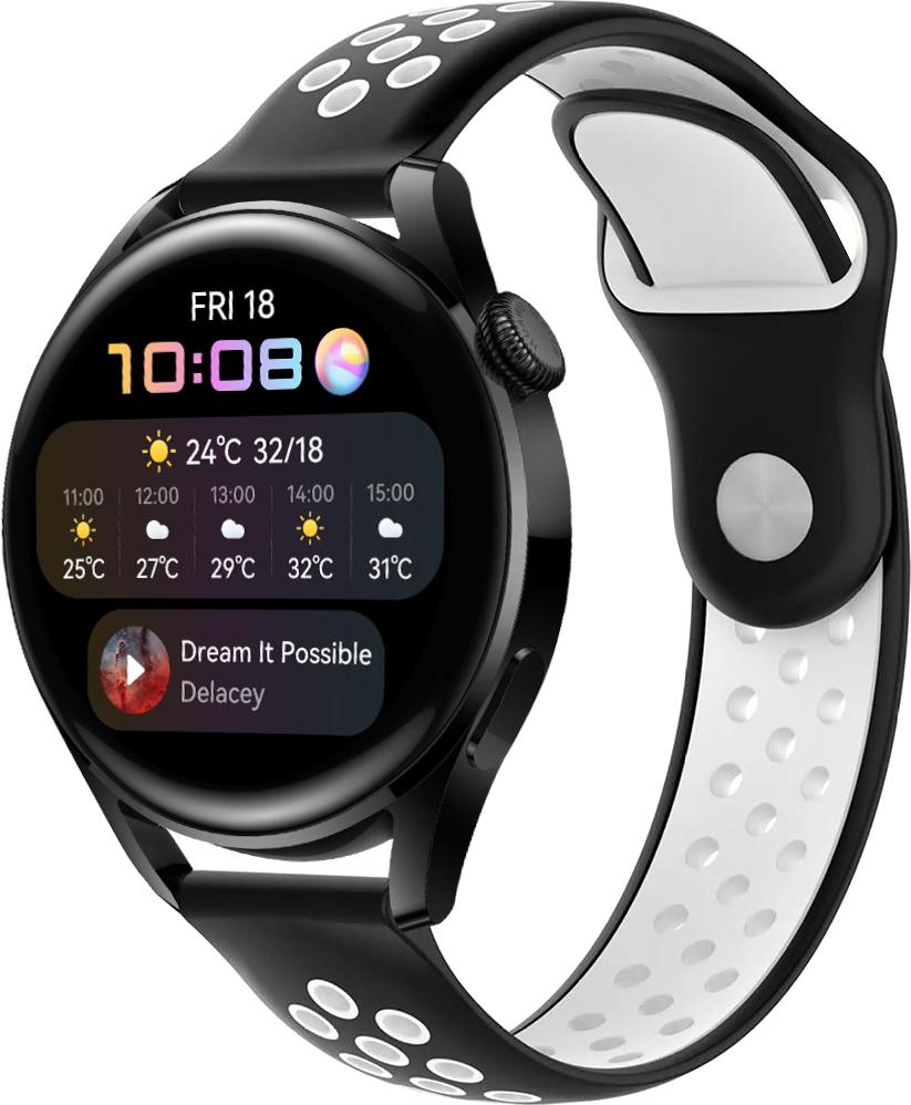 Ремешок Sport для Huawei Watch 3 22 мм Black/White (23053-1E)