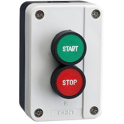 Пост двомісний CHINT NP2-B215 Старт-Стоп 4.5А 230V 1NO+1NO IP40 (573940)