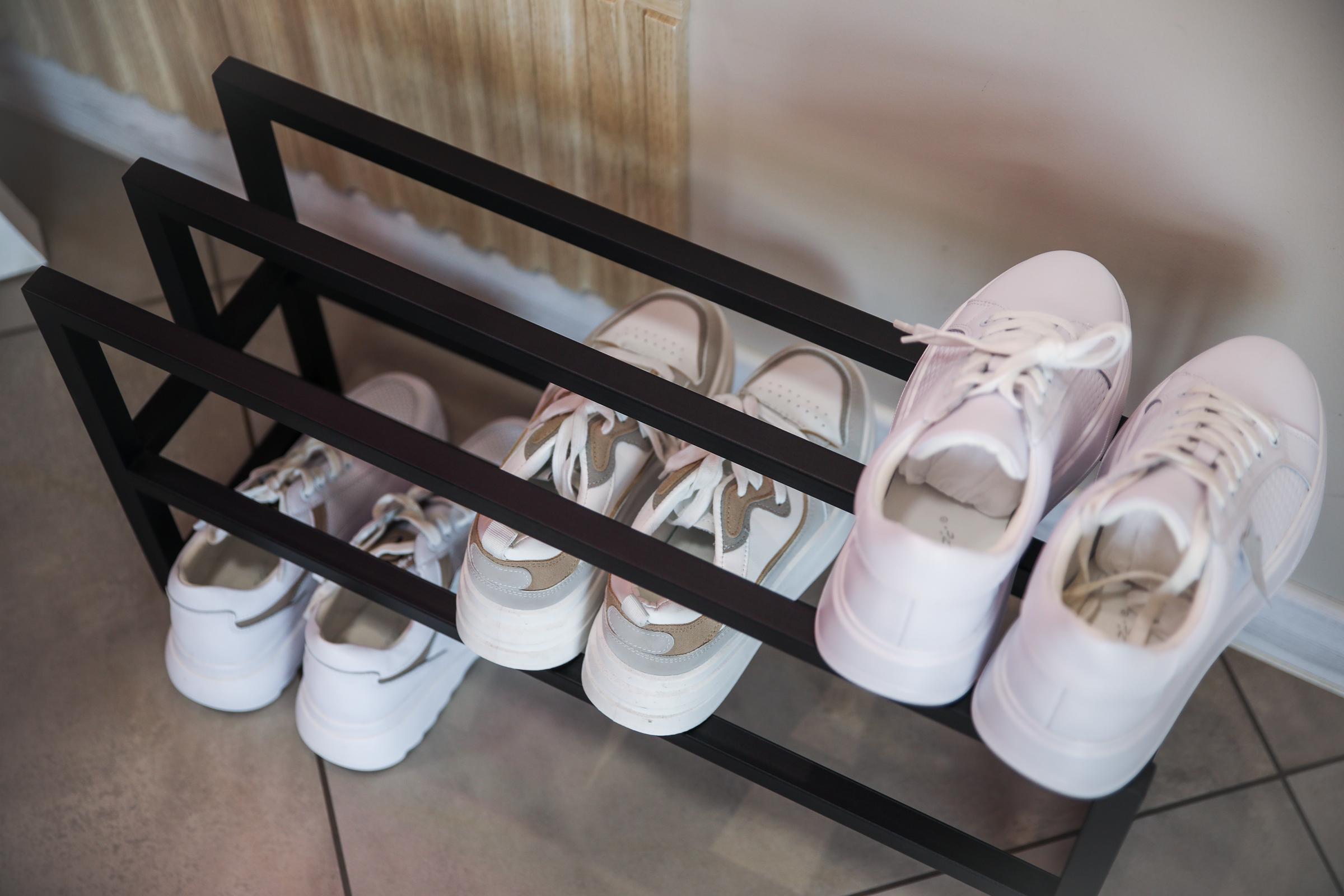 Полка для обуви Лаконичность+ двухэтажная из металла 70х20х34 см (ML-72.5) - фото 2 Полка для обуви Лаконичность+ двухэтажная из металла 70х20х34 см (ML-72.5) - фото 2