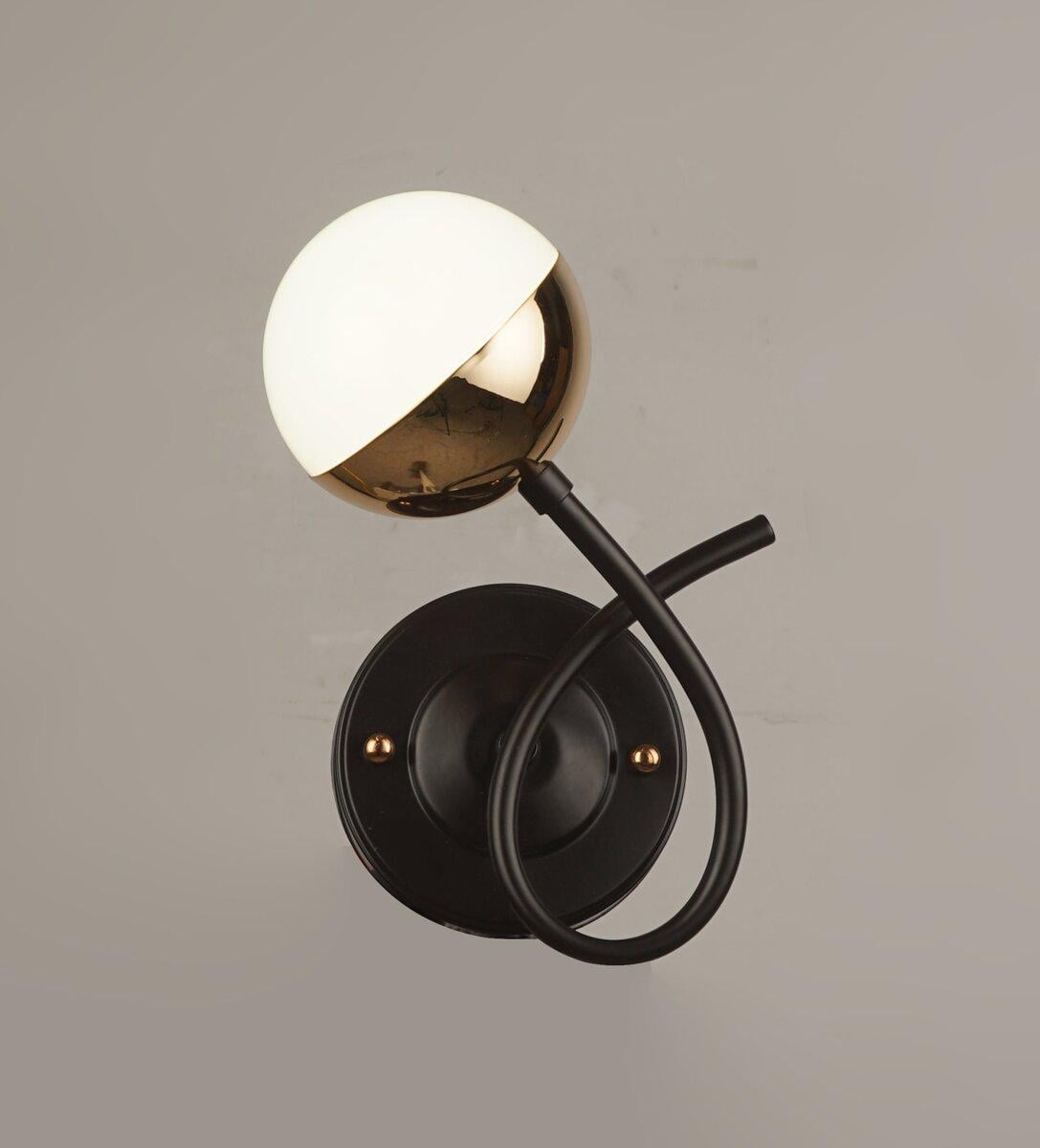 Бра Sirius B N4184/1W BK/FGD Чорний/Золотий