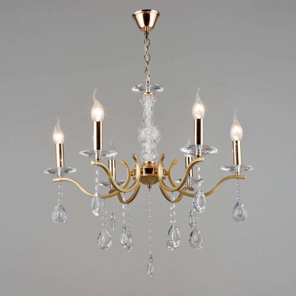 Люстра подвесная свечи Light House SRS-18342/6 Золотистый