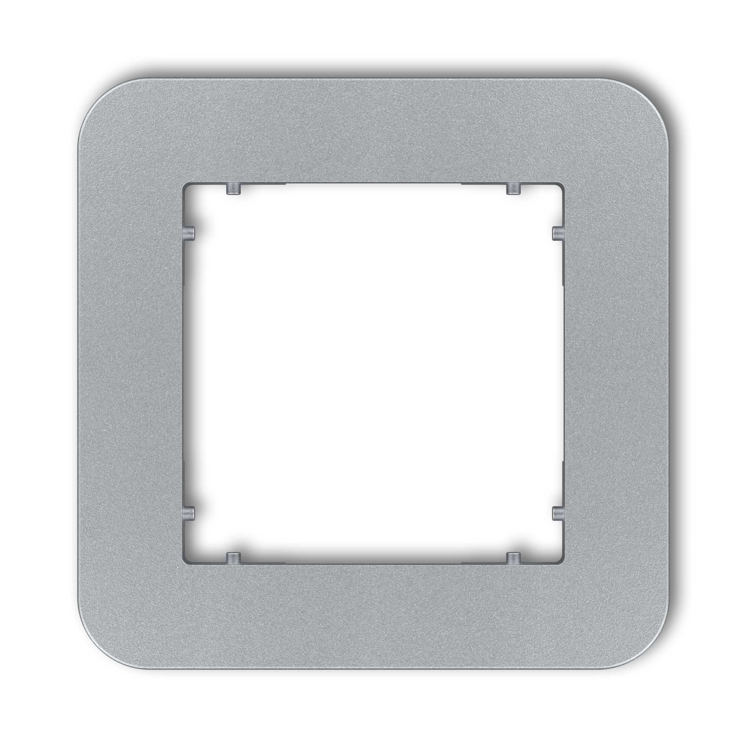 Рамка одинарная универсальная закругленная Karlik Mini Серебристый металлик (7MRTZ-1)