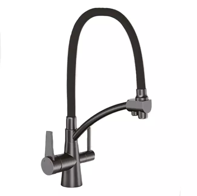 Смеситель кухонный на две воды Gappo G4398-19 с гибким изливом Gungrey (24583108)