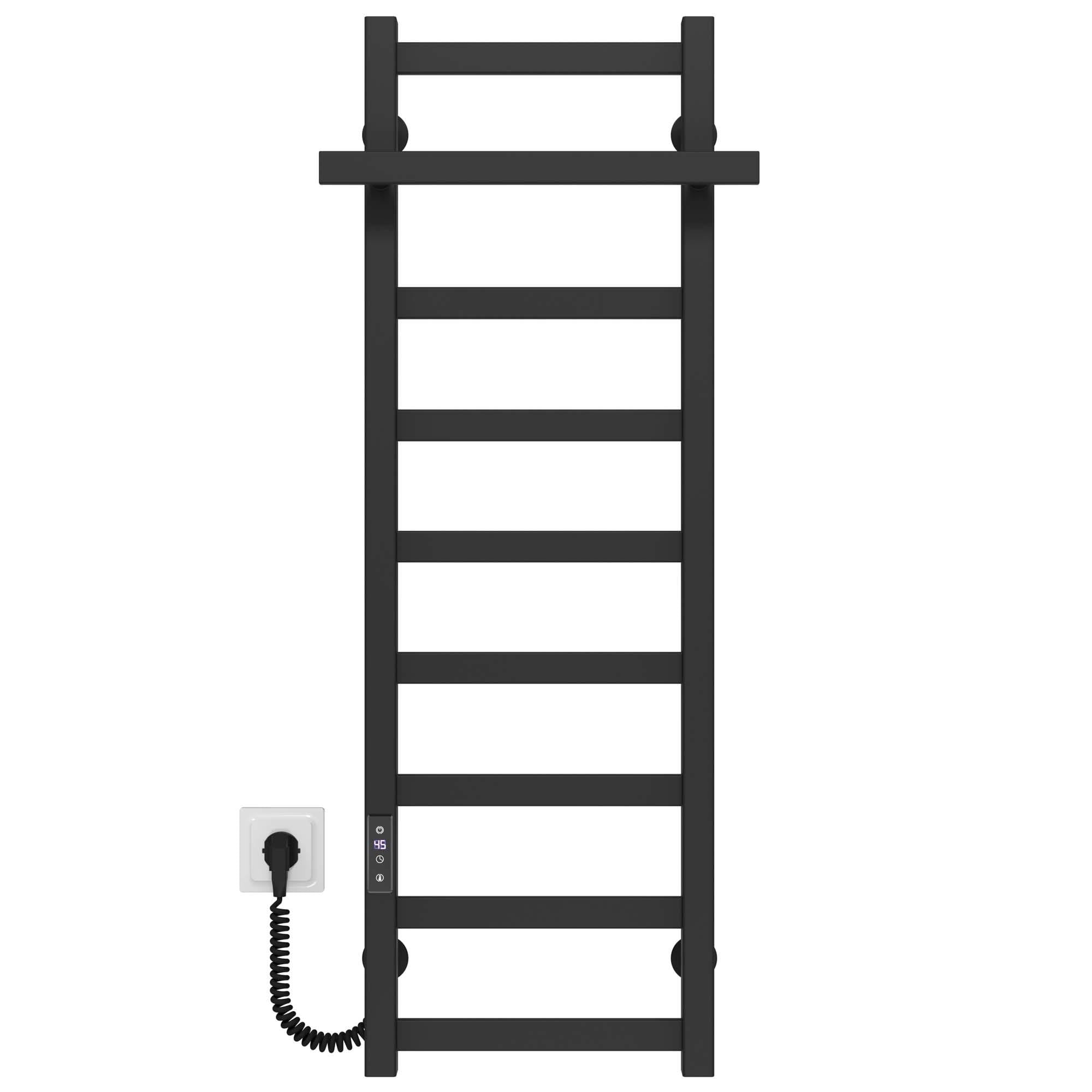 Полотенцесушитель электрический Deffi Nicolе П9 JD04 нержавеющая сталь 400х1000 мм Черный (A.NI.100.40.9.EBL2)