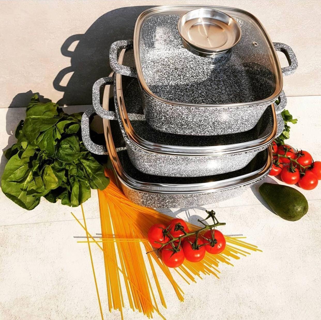 Набор котелков Edenberg с гранитным покрытием 6 пр. (EB-8030) - фото 4