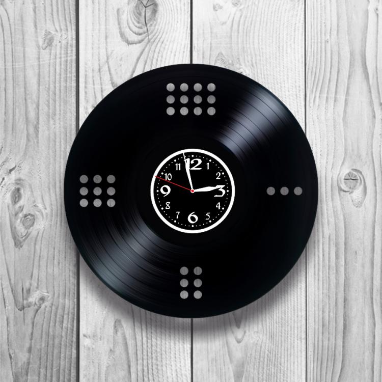 Часы настенные Лофт-винтаж 0006 из виниловой пластинки