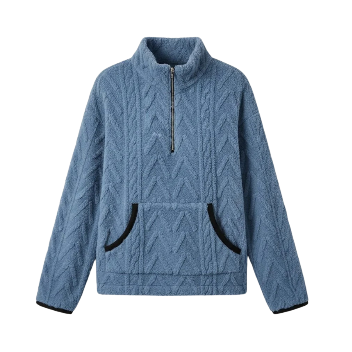 Свитер женский на молнии SletHavie плюшевый L/XL Голубой (3314)