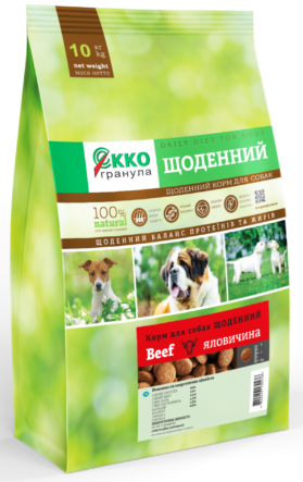 Корм для собак Екко-гранула Щоденний з яловичиною 10 кг (00-00022398)