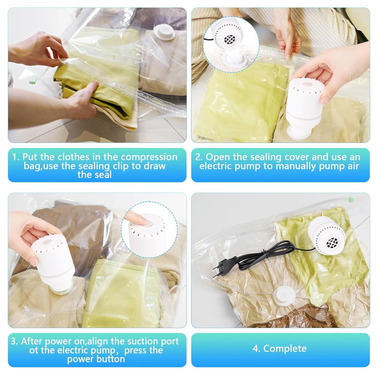 Пакеты вакуумные 68х50 см 2 мм шт./электрический насос - фото 2 Пакеты вакуумные 68х50 см 2 мм шт./электрический насос - фото 2