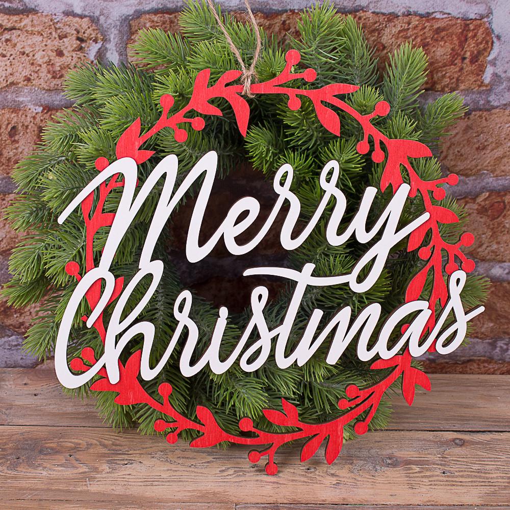 Подвеска веночек Merry Christmas (1278)
