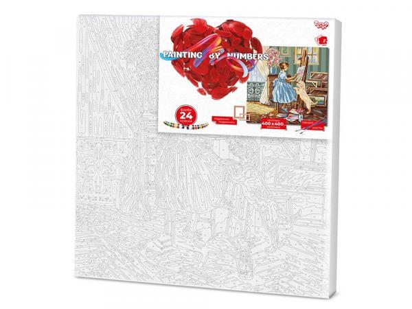 Картина по номерам Danko Toys №5 Художница 40х40 см серия 2 (KpNe-40x40-02-05) Картина по номерам Danko Toys №5 Художница 40х40 см серия 2 (KpNe-40x40-02-05)