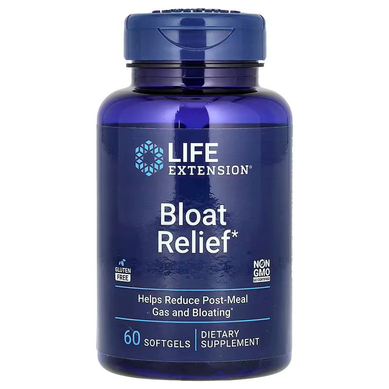Средство от вздутия живота Life Extension Bloat Relief 60 мягких кап.