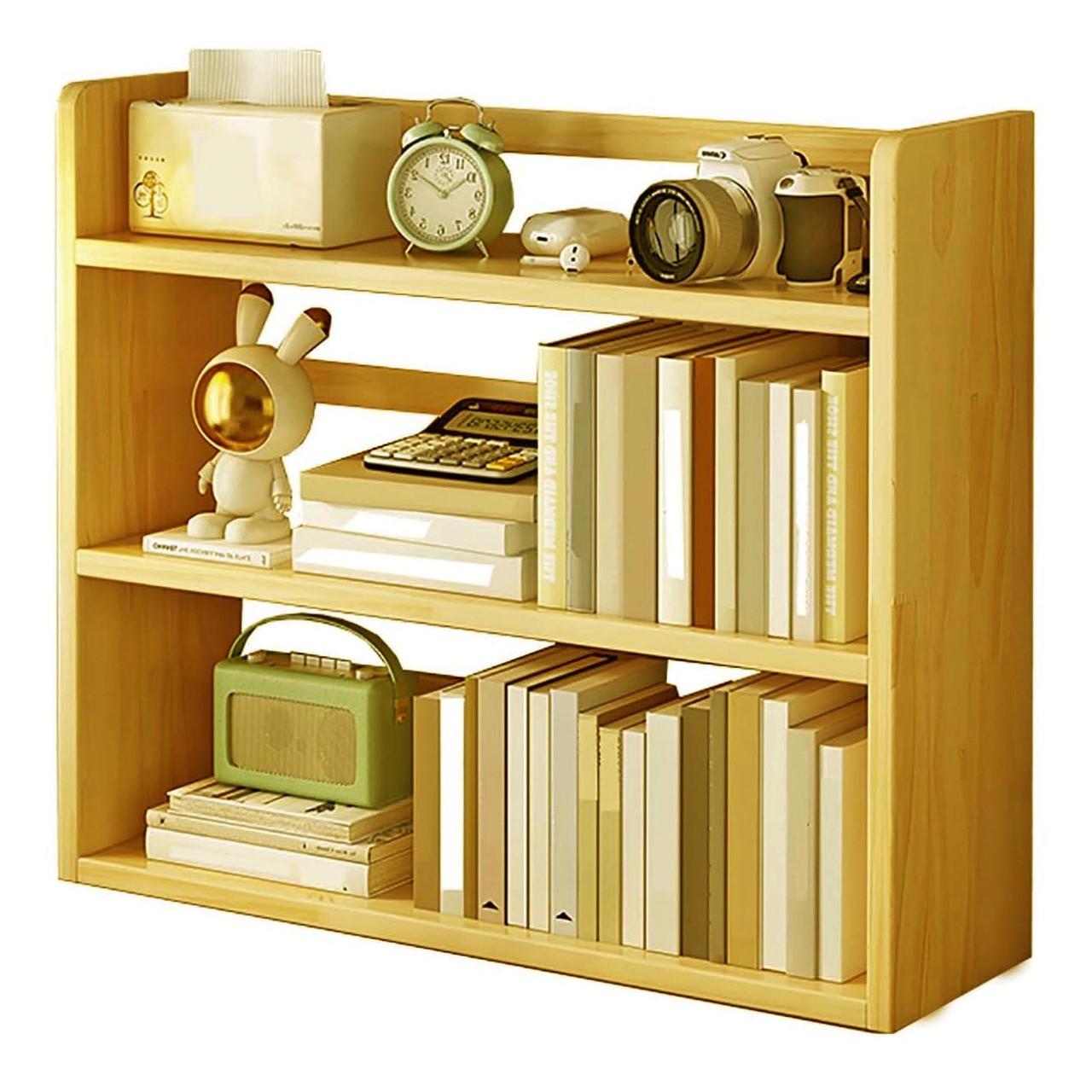 Полка-надстройка настольная из дерева Шикадо карри (АКД-019803)