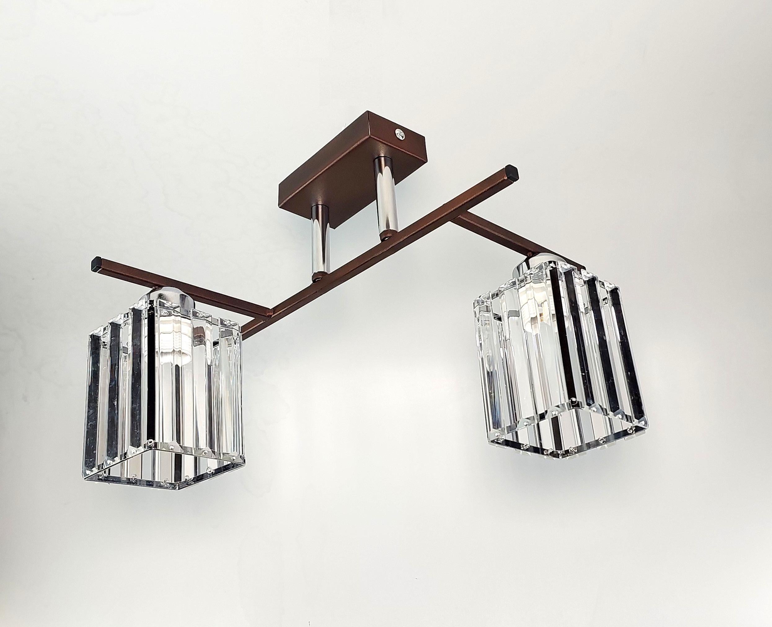 Люстра потолочная Лофт 3278/2 на два плафона металлическая Коричневый Люстра потолочная Лофт 3278/2 на два плафона металлическая Коричневый