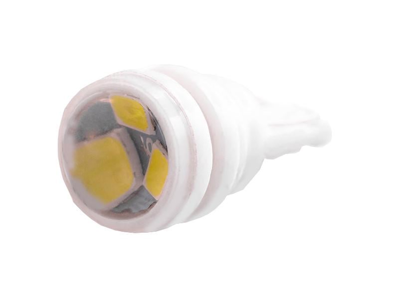 Автолампа светодиодная с линзой T10 W5W керамика 12 В SMD5630-3led Белый (1815)