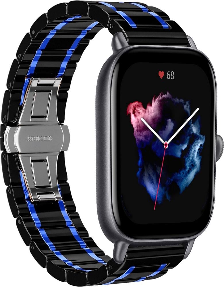 Ремешок керамический Ceramo для Amazfit GTS 3 Black/Blue (28741-43)