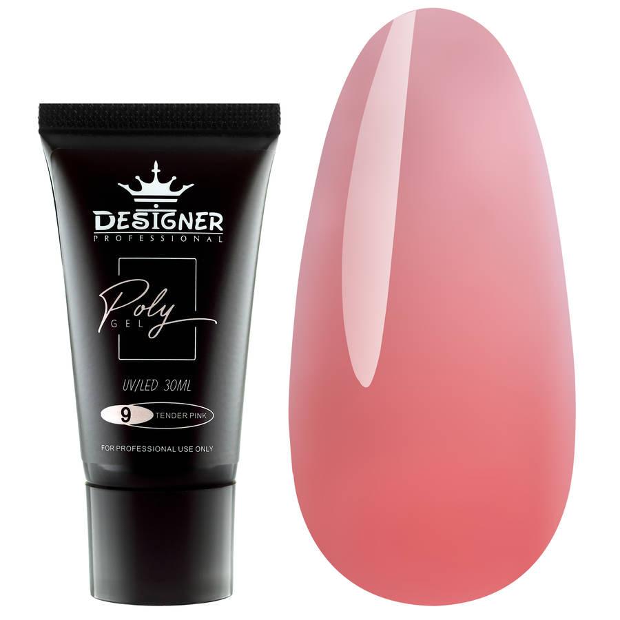 Полигель Дизайнер для наращивания и укрепления ногтей 30 мл Tender pink №9