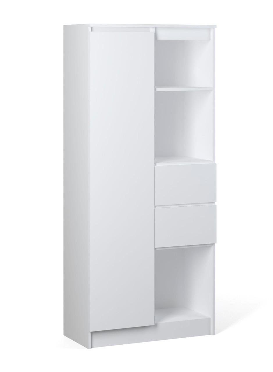 Шкаф пенал Мебель-Сервис Bruklin 1Д3П2Ш 80,4х35,8х179,6 см Белый (28504797) - фото 1