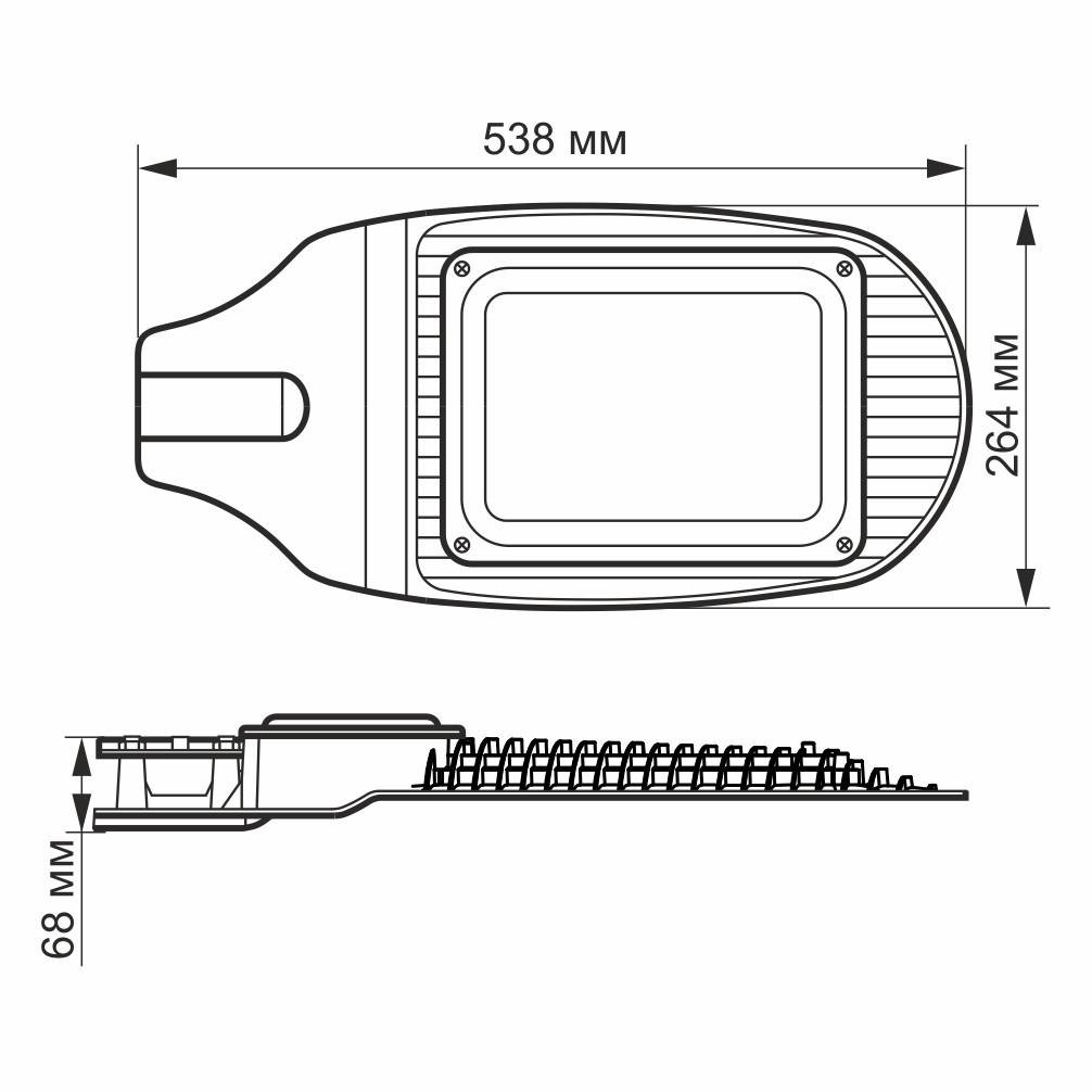 Фонарь уличный Videx VL-SL06-1005 LED 100W 5000K - фото 2