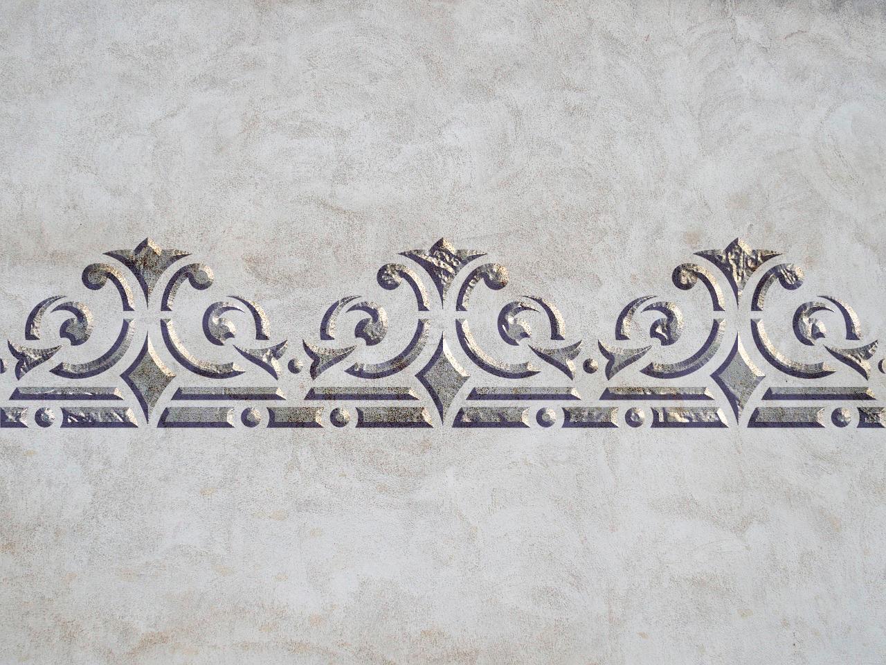 Трафарет декоративный для стен DFA Бордюр для штукатурки и краски многоразовый 0,3-1 мм (B00078)