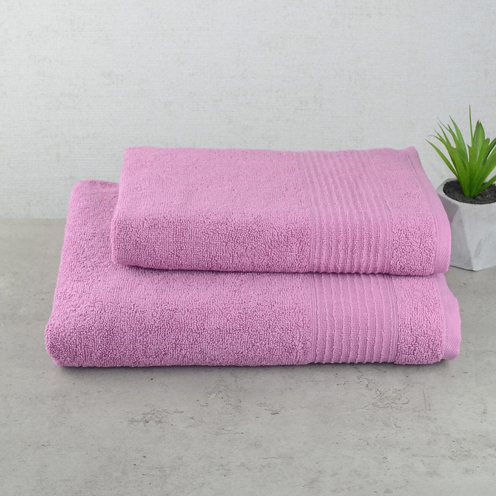 Комплект рушників махрових GM Textile Line 50х90/70х140 см 2 шт. Пудровий