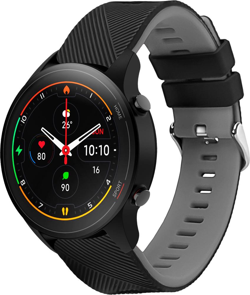 Ремешок Luminic для Xiaomi Mi Watch 22 мм Black Grey (26674-53)
