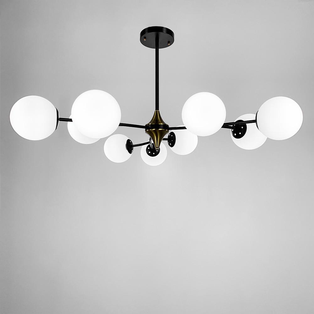 Люстра із поворотними гілочками на 9 білих плафонів Ø 150 см Чорний (K 21/9 BK+WT) - фото 3 Люстра із поворотними гілочками на 9 білих плафонів Ø 150 см Чорний (K 21/9 BK+WT) - фото 3