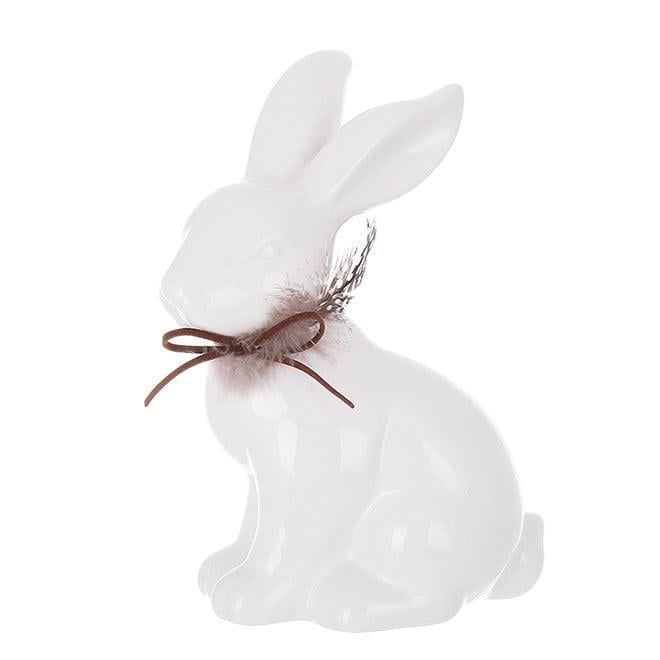 Набор фигурок фарфорових Flora Кролик 18,5 см 2 шт. Белый (42091)