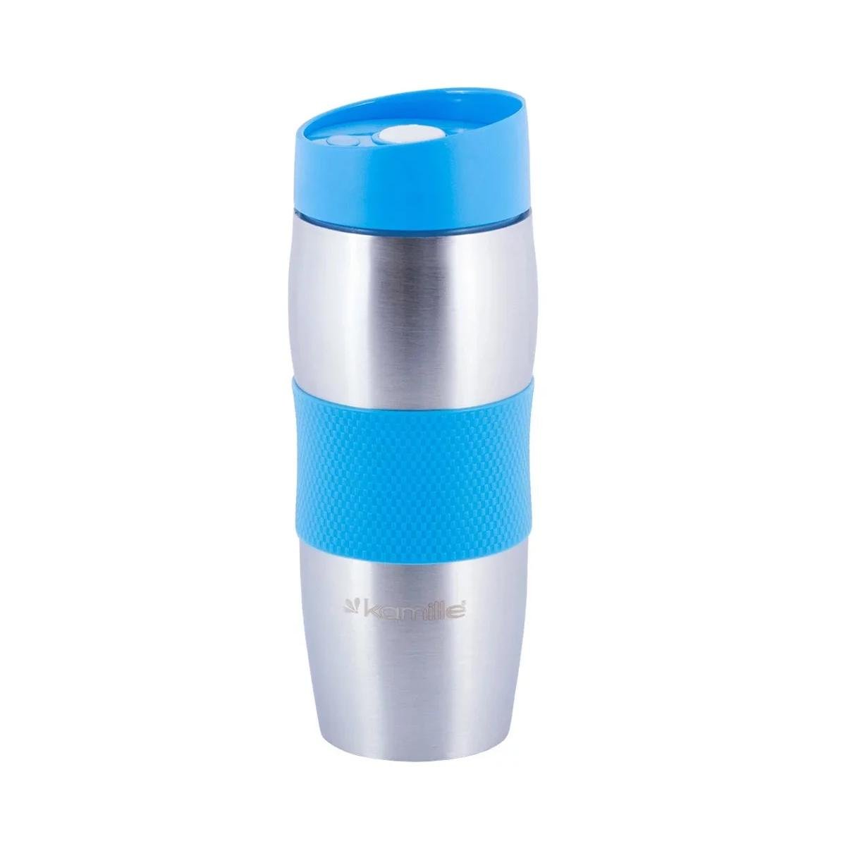 Термокружка Kamille 2053R из нержавеющей стали 380 мл Голубой - фото 1 Термокружка Kamille 2053R из нержавеющей стали 380 мл Голубой - фото 1