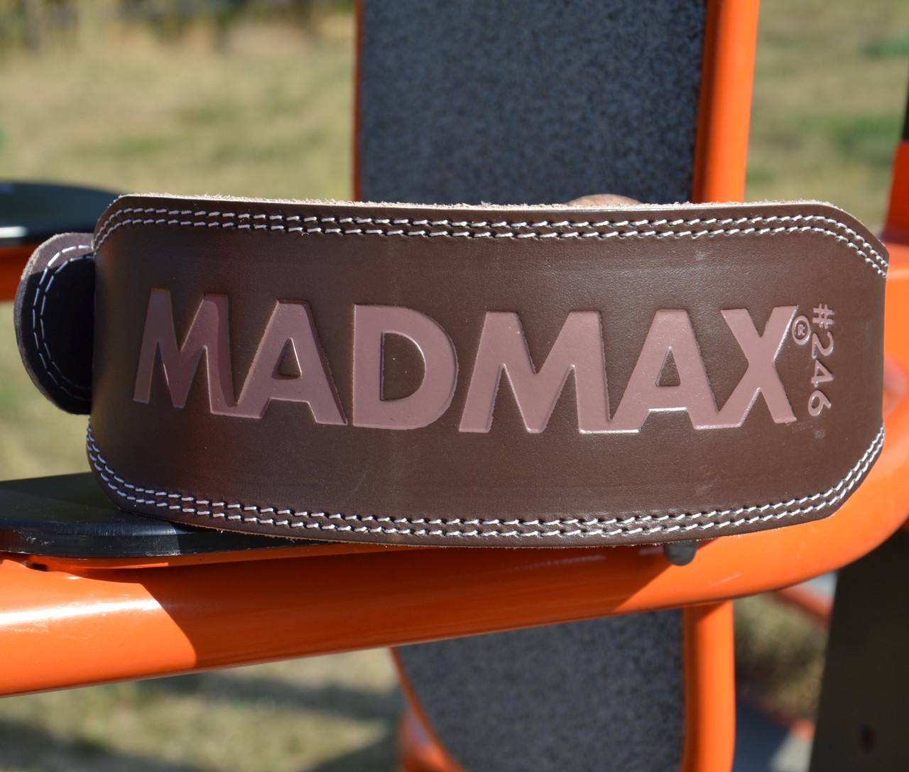Пояс для тяжелой атлетики MadMax MFB-246 Full leather кожаный XL Chocolate Brown (58-68-MFB-246_XL) - фото 3