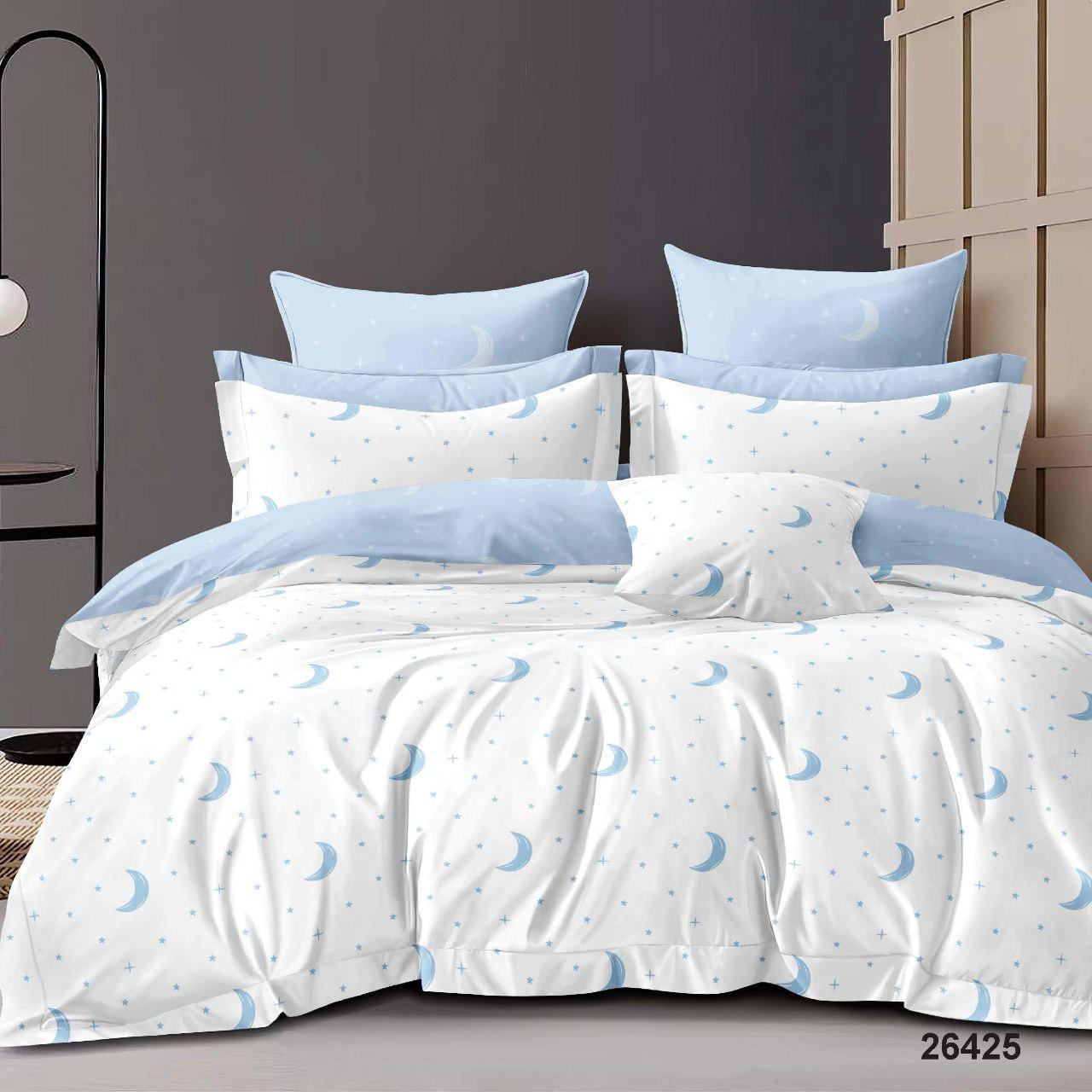 Комплект постельного белья детский Viluta 26425 ранфорс Белый с голубым (2267) Комплект постельного белья детский Viluta 26425 ранфорс Белый с голубым (2267)