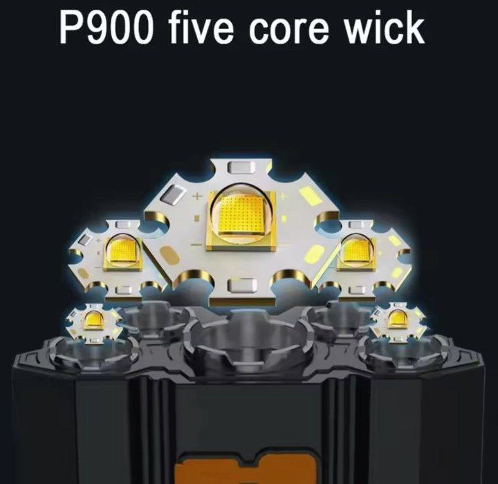 Ліхтар налобний 5 LED Помаранчевий (4027) - фото 5