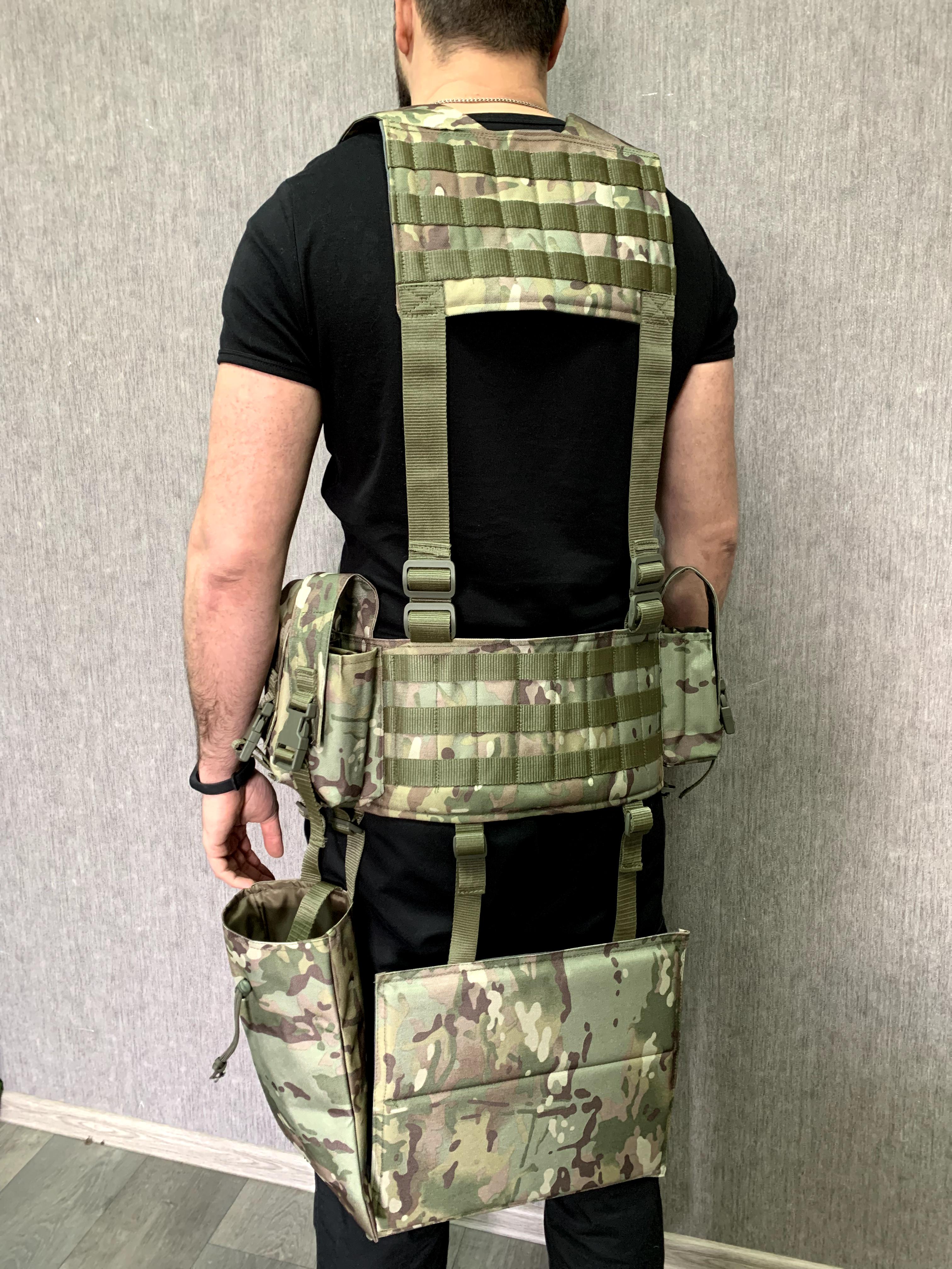 Ременно-плечевая система с подсумками на 8 магазинов и сидушкой Мультикам (260308) - фото 5