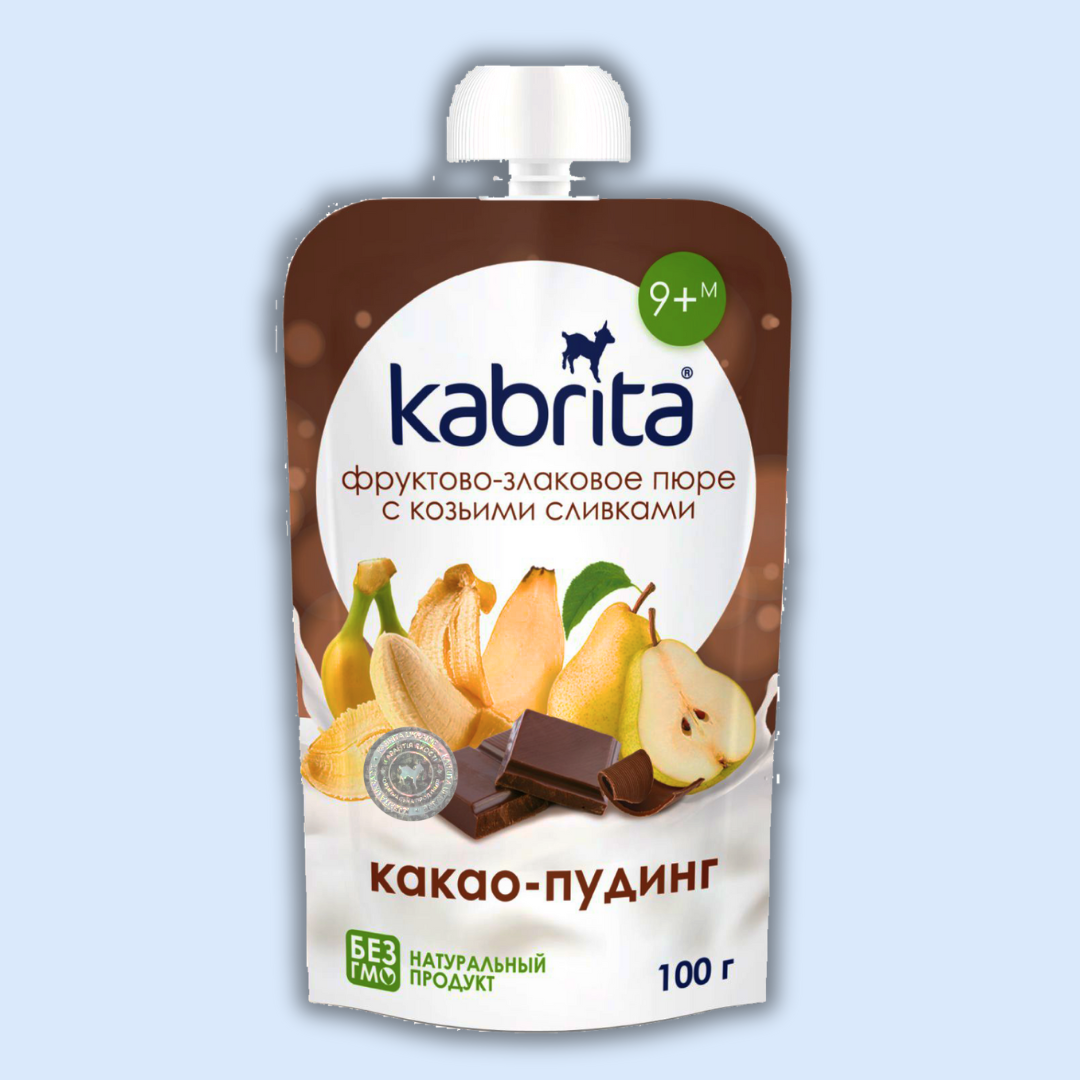 Пюре для детей Kabrita Какао-пудинг с козьими сливками с 9 месяцев 100 г (8716677009148)