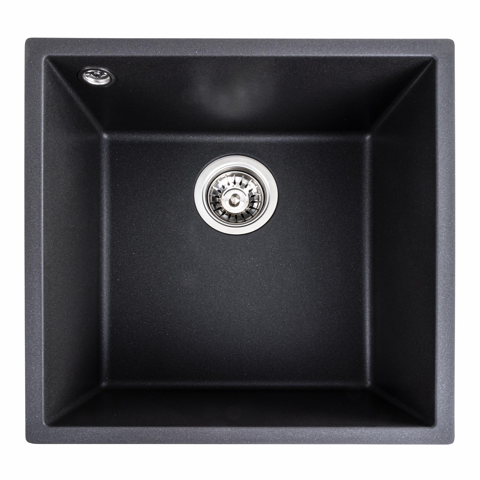 Мойка для кухни гранитная Platinum 4040 RUBA Морион матовый