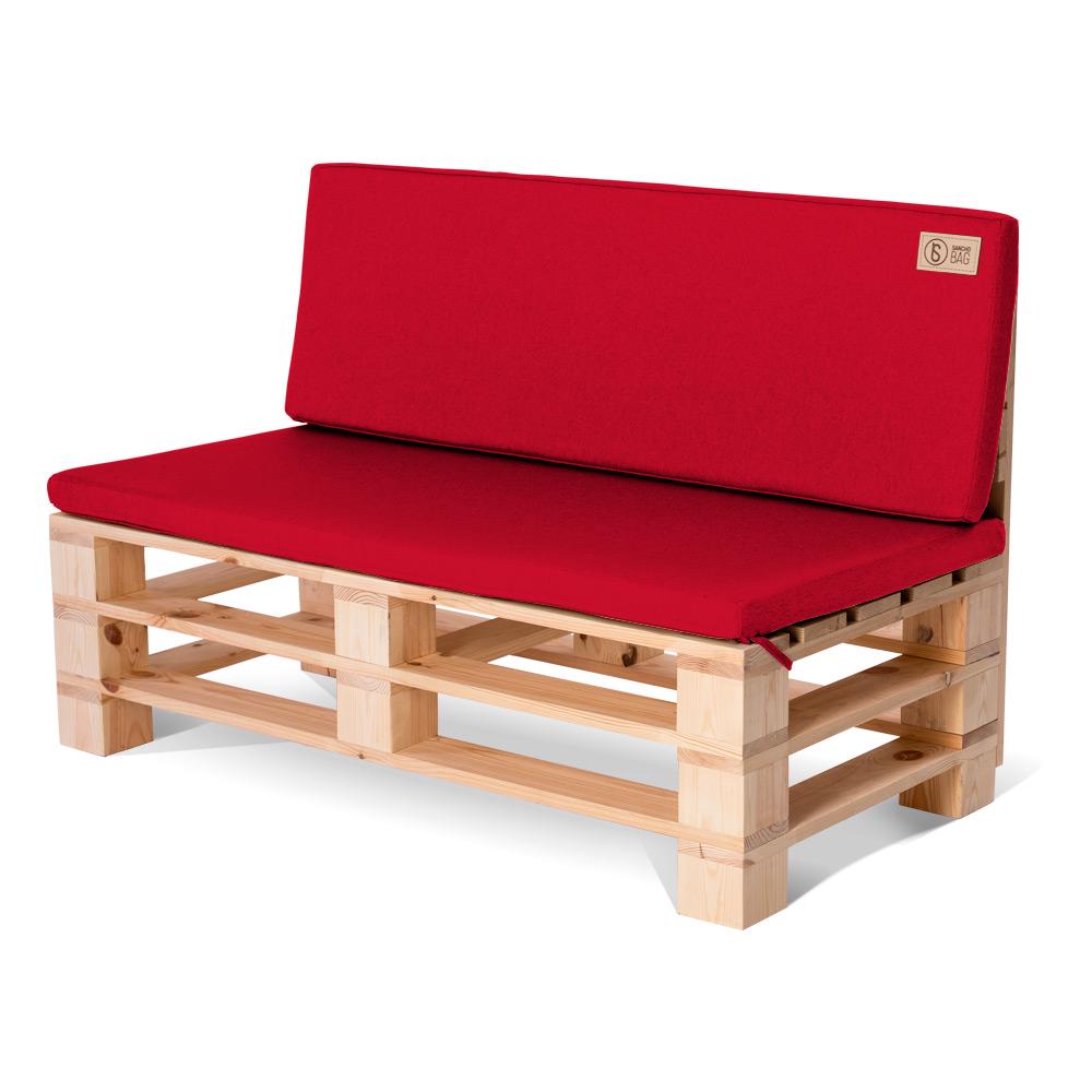 Комплект подушек для садовой мебели SanchoBAG Queens 120x40x10/120х60x10 см Red (pdm-9013-sq210-90)