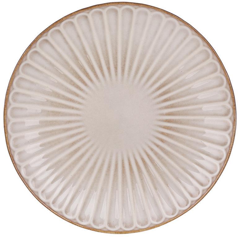 Набір керамічних тарілок Daisy 6 шт. 22 см Бежевий