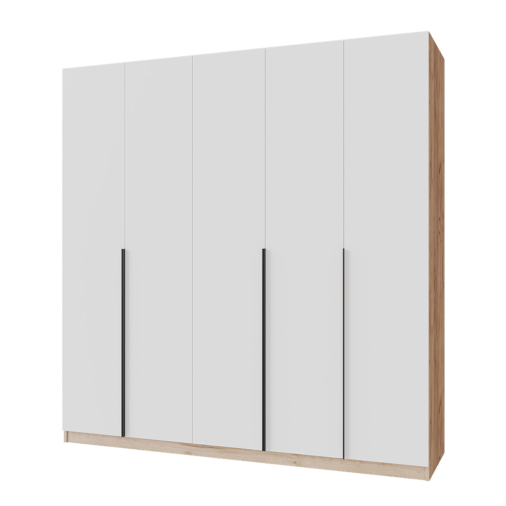 Шкаф распашной с тумбой Меблітренд Чиназес ЧиТ-2000 2000х500х2050 мм Дуб крафт золотой/Белый (27286698)