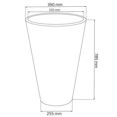 Горшок для цветов Form-Plastic Rattana Slim-40 Антрацит (3850-014) - фото 4